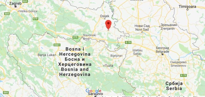Vinkovci, poziitionarea pe harta, Foto: Google Maps