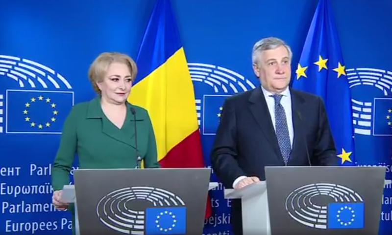 Viorica Dancila si Antonio Tajani, Foto: Facebook/ Guvernul Romaniei