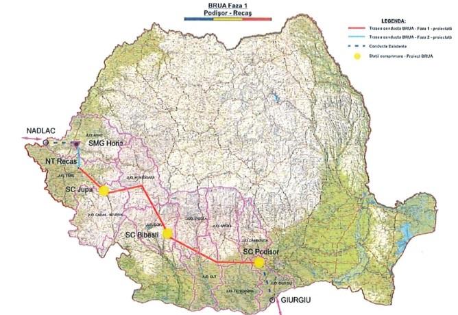 Traseul BRUA, Foto: Transgaz