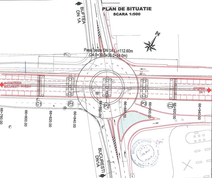 Planul pasajului de la Mogosoaia, Foto: CNAIR