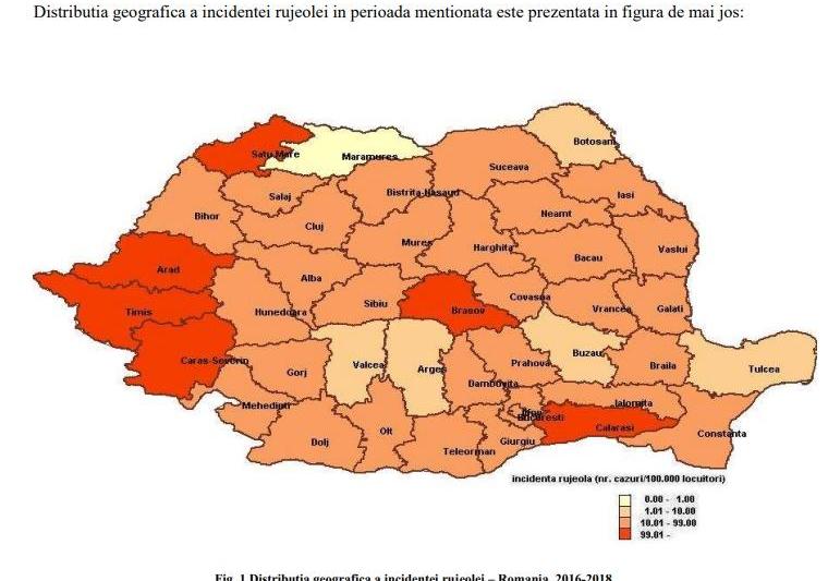 Epidemia de rujeola in Romania, martie 2018, Foto: Centrul National de Supraveghere si Control al Bolilor Transmisibile