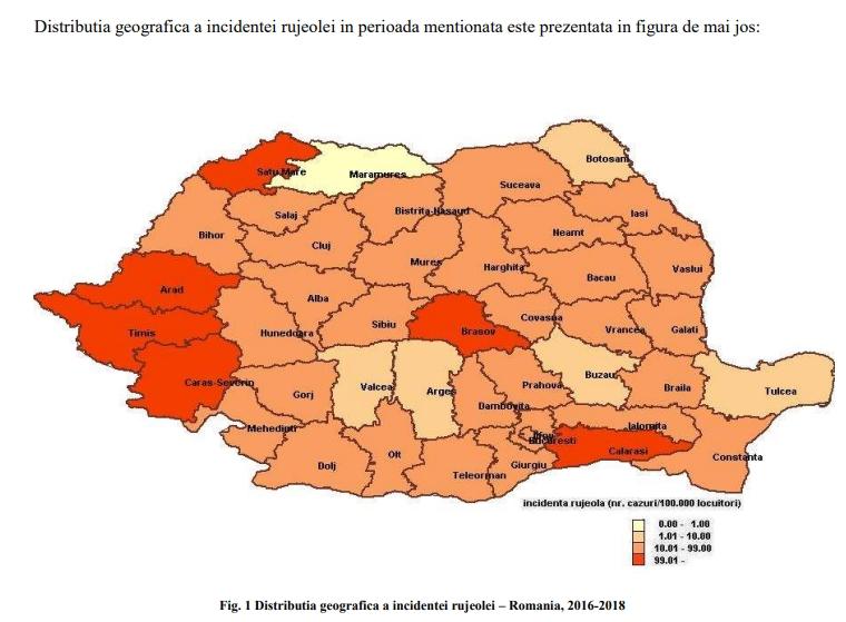 Epidemia de rujeola in Romania, martie 2018, Foto: Centrul National de Supraveghere si Control al Bolilor Transmisibile
