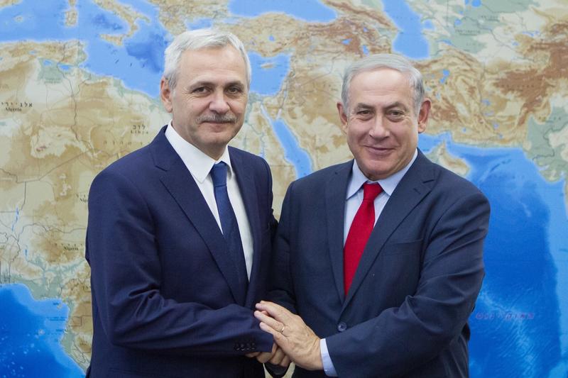 Liviu Dragnea si Benjamin Netanyahu, Foto: Camera Deputatilor