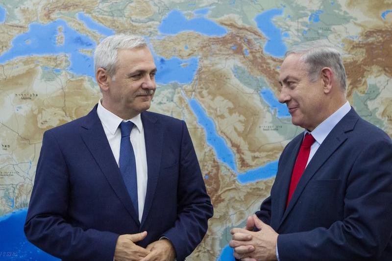 Liviu Dragnea si Benjamin Netanyahu, Foto: Camera Deputatilor