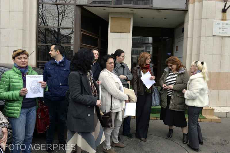 Protest in fata CNAS (arhiva), Foto: AGERPRES