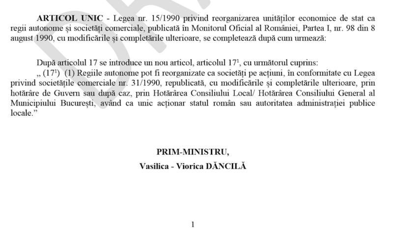 Fragment din proiectul de OUG al Ministerului Educatiei, Foto: edu.ro