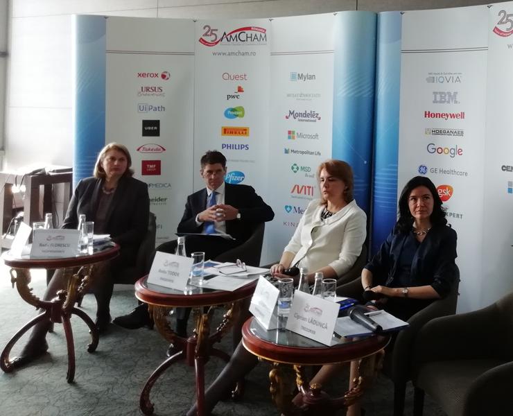 Imagine din conferinta AmCham, Foto: Hotnews