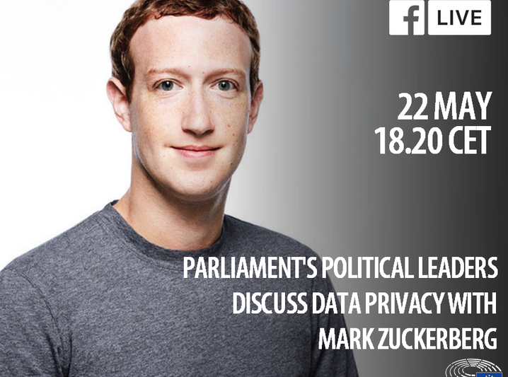 Mark Zuckerberg este audiat în Parlamentul European, Foto: Parlamentul European