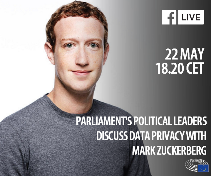 Mark Zuckerberg este audiat în Parlamentul European, Foto: Parlamentul European