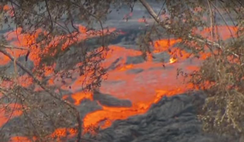Vulcanul Kilauea, tot mai amenintator, Foto: Captura CNN