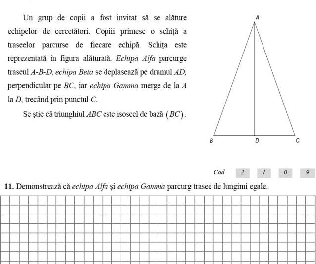 Model de subiect pentru evaluarea la Matematica si Stiinte ale Naturii, clasa 6, Foto: edu.ro