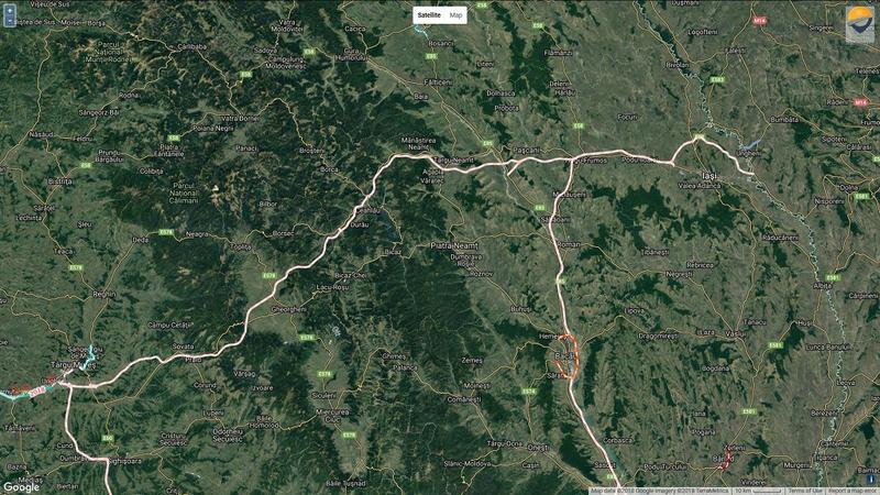 Harta A8 Tg Mures - Iasi, Foto: Asociatia Pro Infrastructura