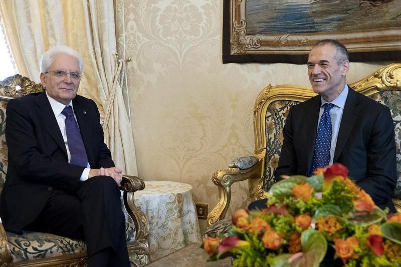 Presedintele italian Sergio Mattarella si Carlo Cottarelli, Foto: Presidenza della Repubblica