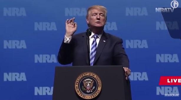 Donald Trump la conventia NRA, Foto: Captura YouTube