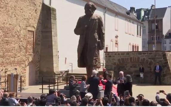 Statuie a lui Karl Marx dezvelita in Germania, Foto: Captura YouTube