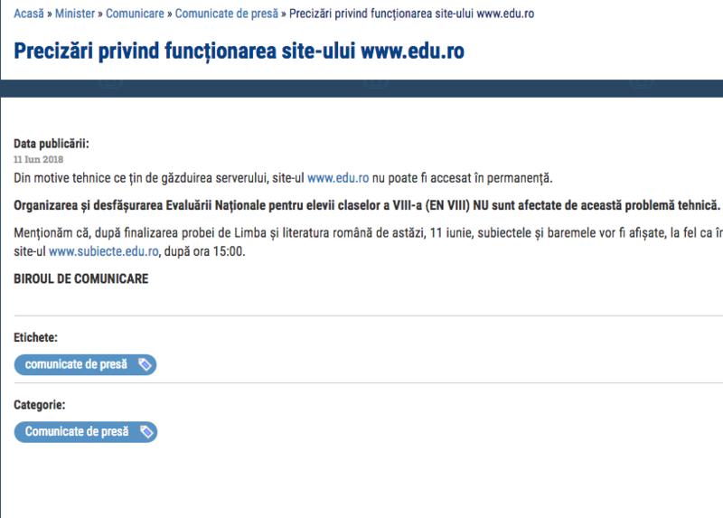 Ministerul Educatiei explica de ce a picat site-ul, Foto: Hotnews