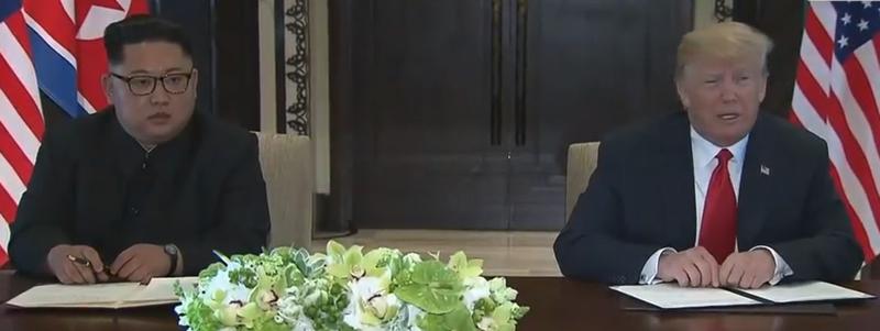 Trump si Kim in Singapore, Foto: Captura YouTube