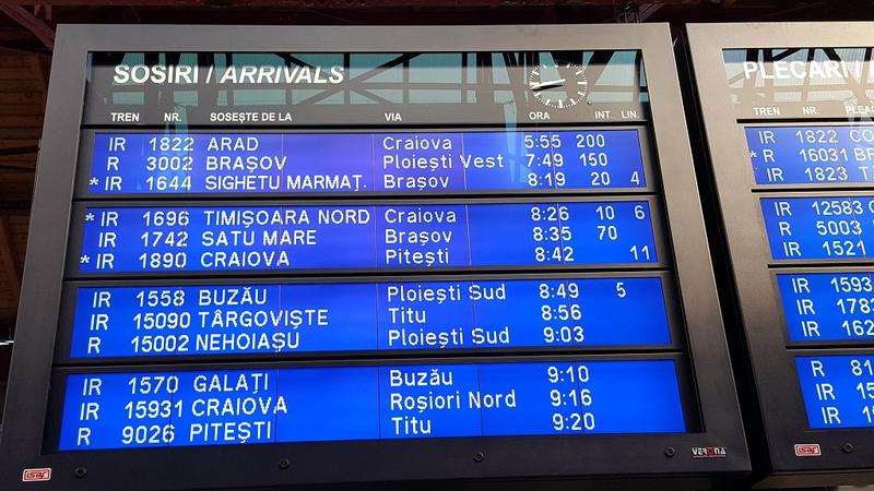 Tabela Garii de Nord la ora 8.45, Foto: Hotnews