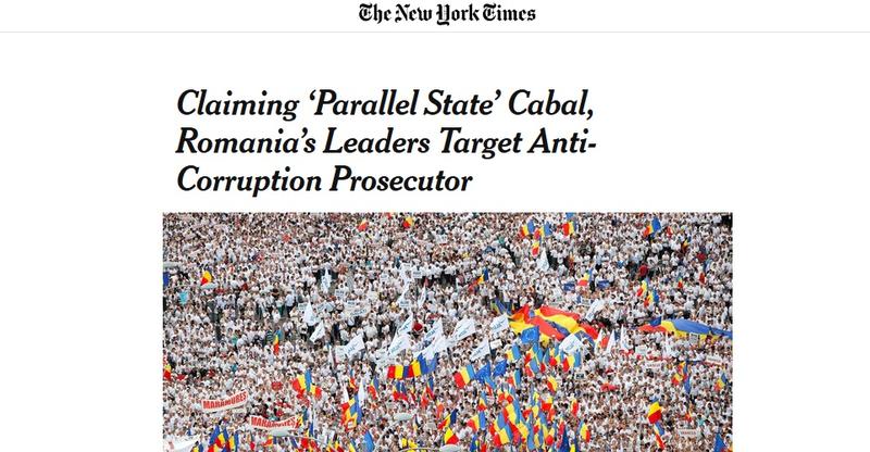 Articol despre Romania in New York Times, Foto: Captura New York Times