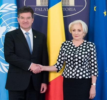 Viorica Dancila si Miroslav Lajcak, Foto: Guvern