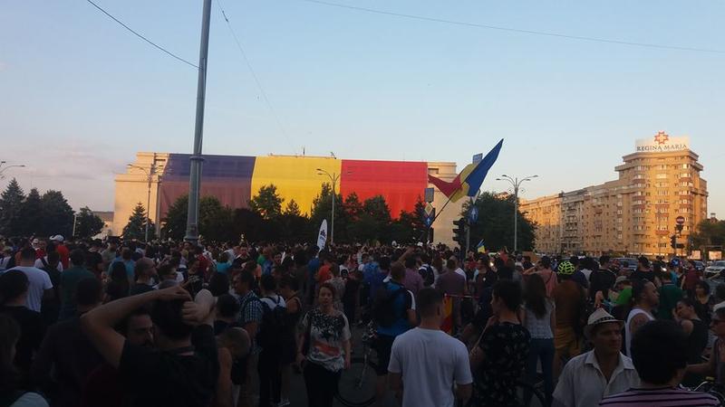 Protest in Piata Victoriei, Foto: Hotnews