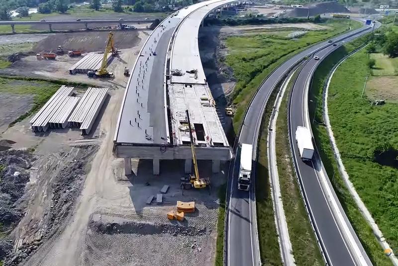 A1 Lugoj - Deva, Lot 4 (iunie 2018), Foto: Captura YouTube