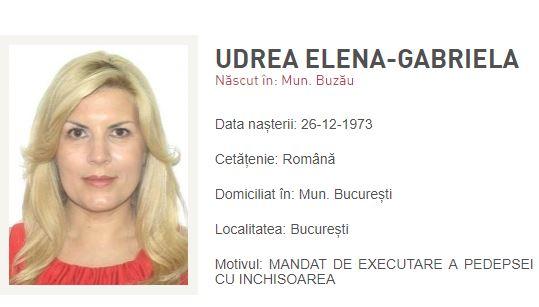 Elena Udrea, la persoane urmarite, Foto: Politia Romana