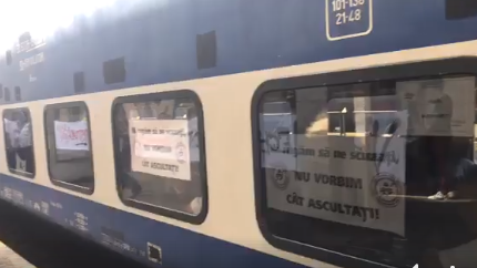 Mesaj de pe trenul care aduce ieseni la Bucuresti, Foto: Captura video