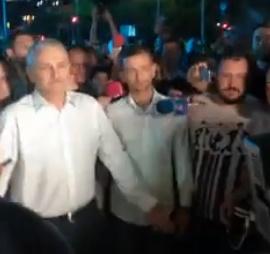 Dragnea, la finalul mitingului PSD, Foto: Hotnews