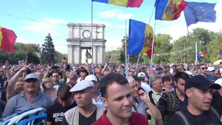 Protest de amploare la Chisinau, Foto: Captura Privesc.eu