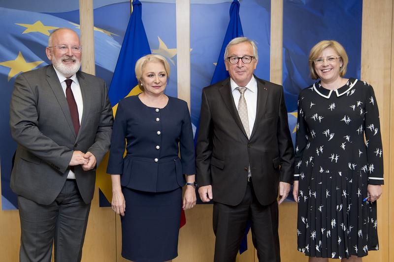 Timmermans-Dancila-Juncker-Cretu, Foto: Hotnews