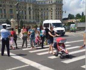 Protest Palatul Parlamentului, Foto: Captura video