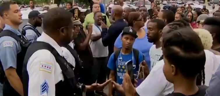 Protest in Chicago, Foto: Captura CNN