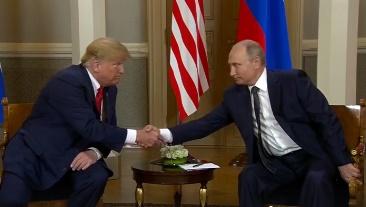 Donald Trump si Vladimir Putin, la Helsinki, Foto: Captura Facebook