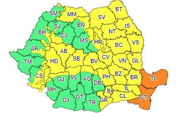 Coduri meteo de ploi, Foto: ANM