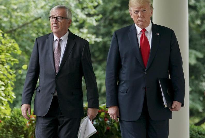 Jean-Claude Juncker si Donald Trump, Foto: Agerpres/AP