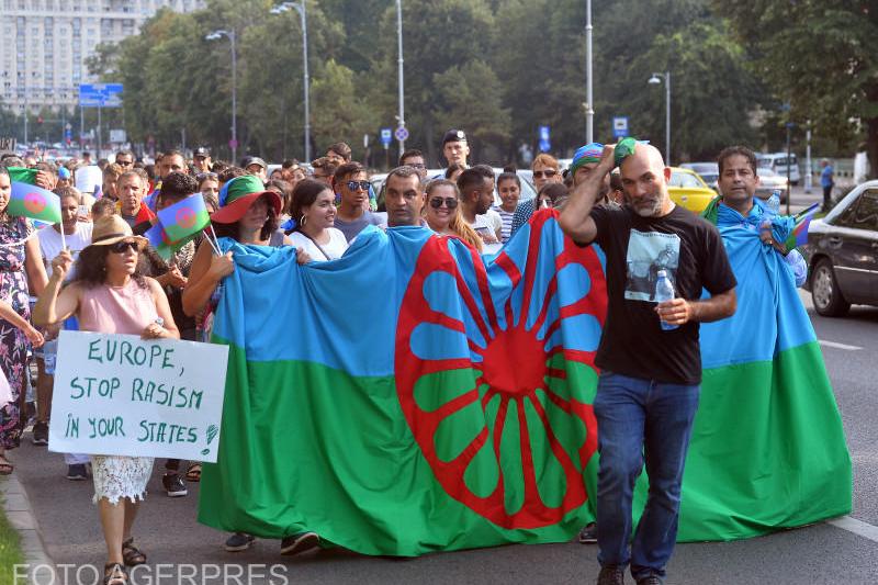 Mars de protest organizat de activistii romi, Foto: Agerpres