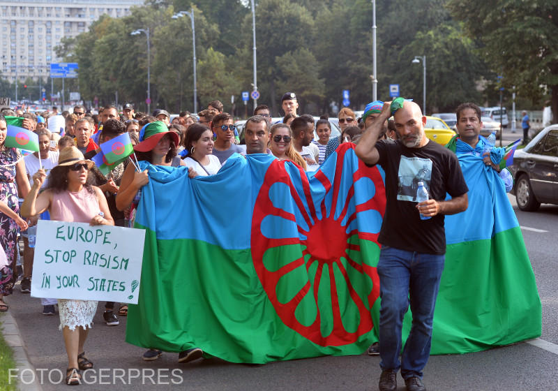 Mars de protest organizat de activistii romi, Foto: Agerpres