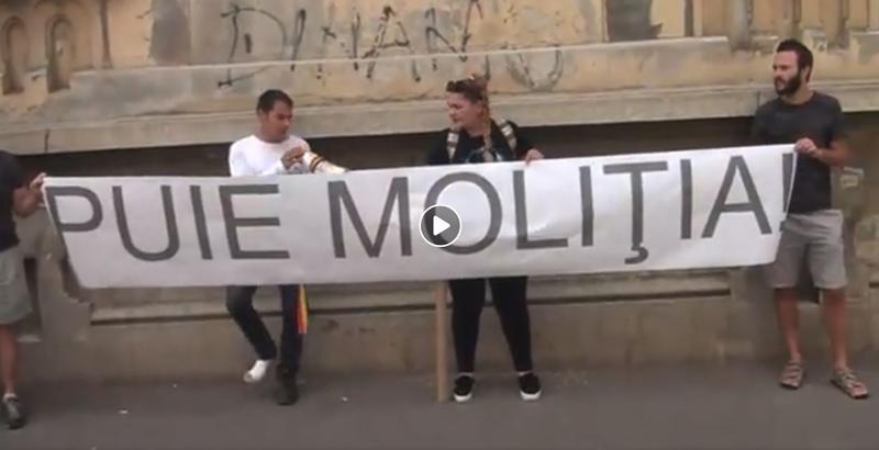 Protest la Poliia Rutiera, Foto: Captura Facebook
