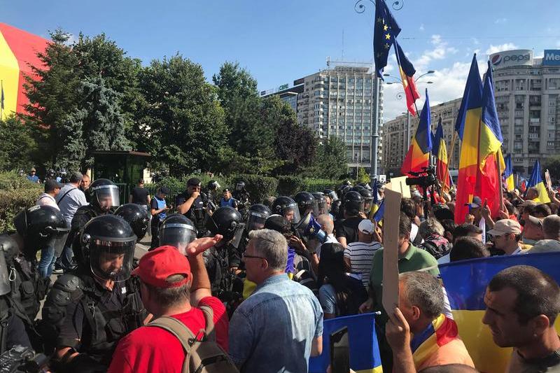 Protest Piata Victoriei 10 august 2018, Foto: Hotnews