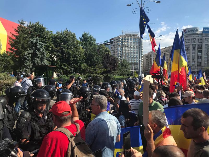 Protest Piata Victoriei 10 august 2018, Foto: Hotnews