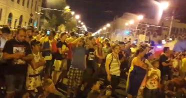 Protest la Cluj 12 august 2018, Foto: Captura video Facebook