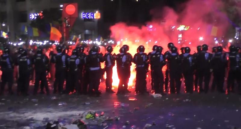 Protest Piaa Victoriei, Foto: Captura video