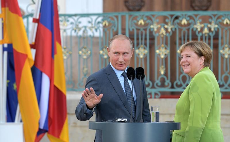 Putin si Merkel, in Germania, Foto: kremlin.ru