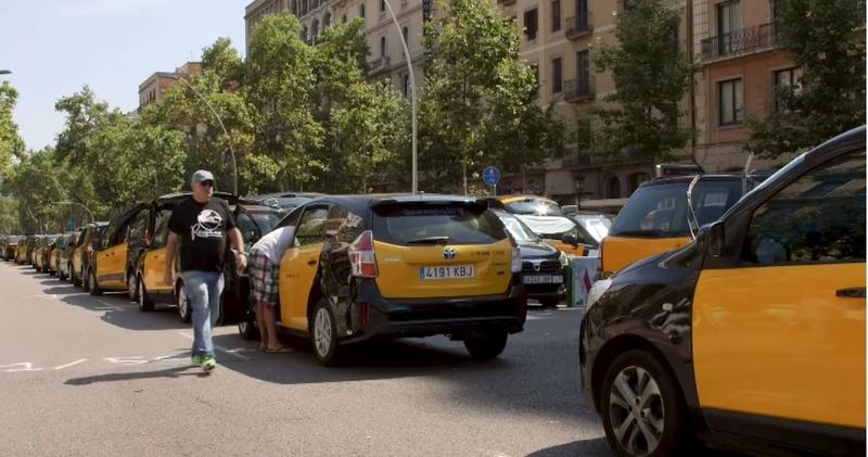 Greva taximetristilor spanioli, Foto: Captura afp