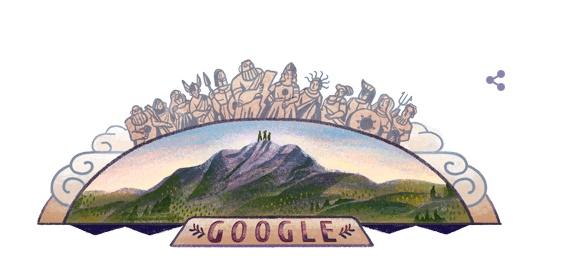 Muntele Olimp, doodle Google, Foto: captura Google