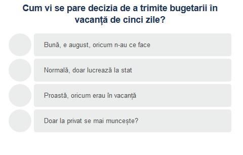 Sondaj vacanta bugetari, Foto: Hotnews