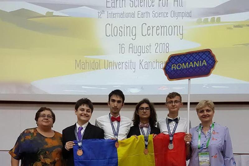 Lotul Romaniei la Olimpiada Internationala de Stiinte ale Pamantului, Foto: edu.ro