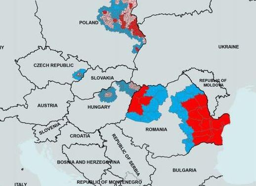 Harta pestei porcine, Foto: ansvsa.ro