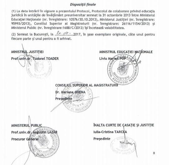 Protocol educatie juridica, Foto: cristidanilet.wordpress.com